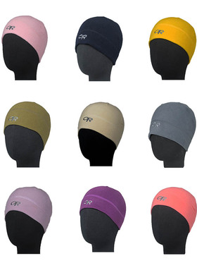 冬季CX OUTDO OR户外保暖纯色薄款抓绒帽骑行护耳滑雪帽柔软舒适