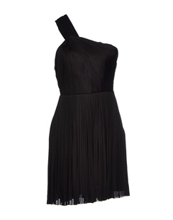 4000美金起Maria Lucia Hohan绝美风琴褶 纯真丝黑玉色单肩连身裙