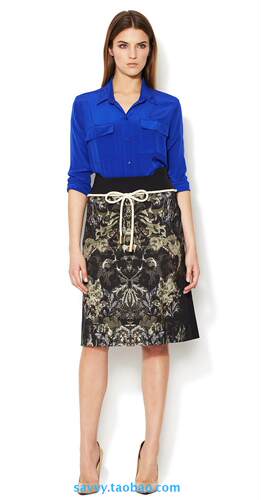 原10493英国原产Preen By Thornton Bregazzi超一线 手绘精彩半裙