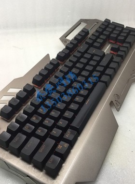 九帝奈斯d601 角斗士 橙色背光金属机械键盘 手托手机架 防水电竟