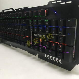 翼蛇 破晓战神3 104键台式电脑机械键盘背光电竟青轴悬浮键帽有线