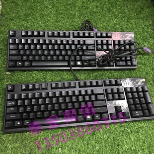 磁动力ZK1200-1樱桃黑/青轴机械键盘电竟游戏PS/2圆口104无冲吃鸡