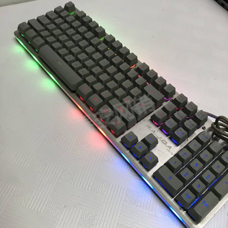 RAJOA RJ-K215 雷咖薄膜背光静音悬浮式游戏键盘办公打字侧光键盘