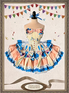 POSHEPOSE报恩系列【糖纸缎带·眠兔娃娃铺】连衣裙