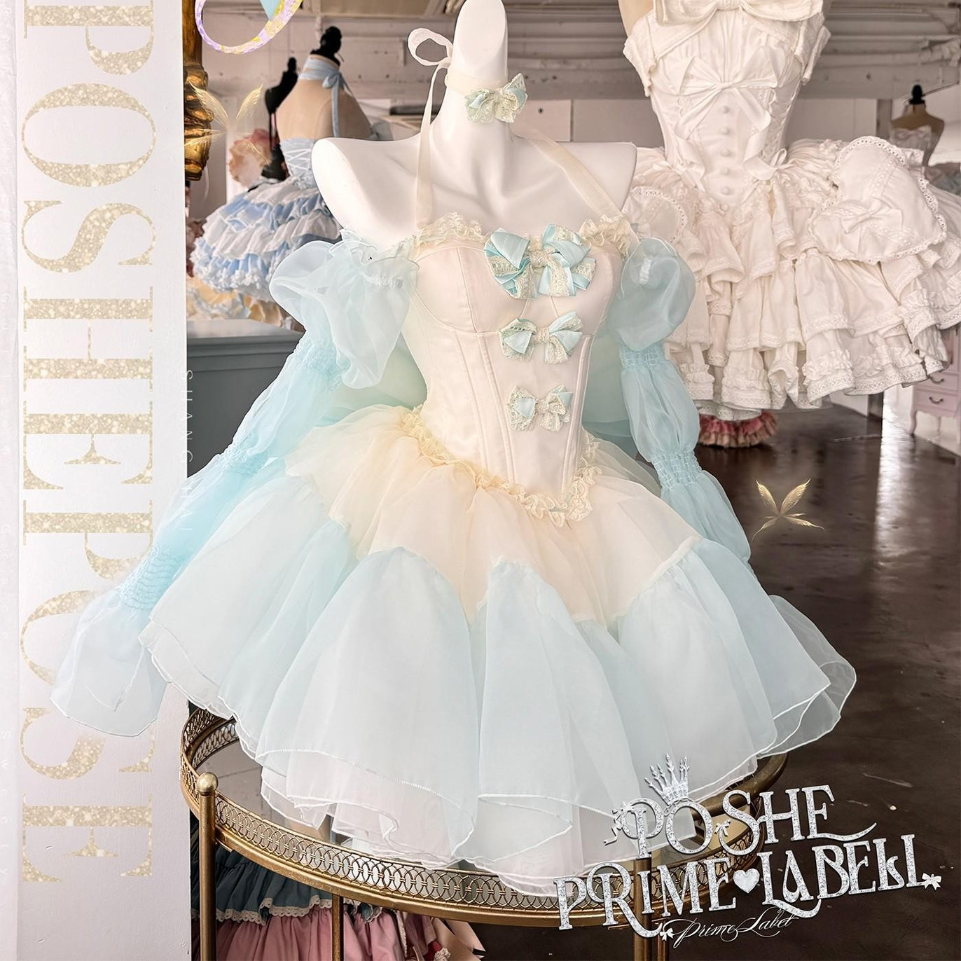 公主宝宝古董黄绿配色小蛋糕套装