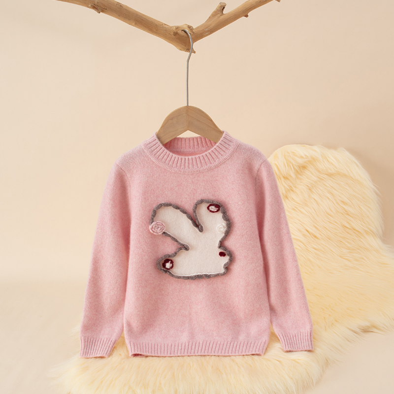 100%山羊绒女童羊绒衫轻盈保暖冬