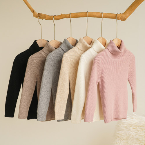 男女童保暖舒适纯羊绒打底毛衣