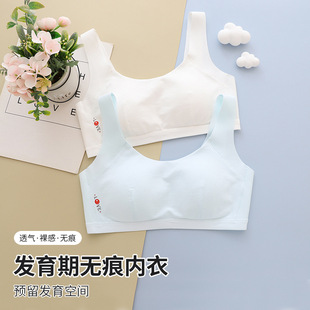 三阶段青春发育期少女初高中学生运动无痕无钢圈文胸