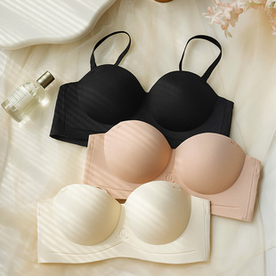 美宅内衣女士无痕无钢圈收副乳胸罩聚拢防下垂小胸专用薄款抹胸