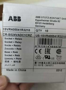 咨询ABB继电器CR-S012/024VADC1CRZ议价