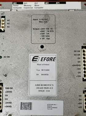 咨询拆机ABB机器人机械手DSQC334电源箱3HAB5议价