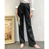 裤 直筒裤 长裤 老货撤柜 四季 年代复古条纹西装 女 穿 质量很好