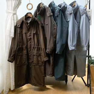 老货撤柜单/复古美式型男工装连帽中长款风衣休闲外套秋冬/派克服