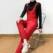 背带裤 大厂撤柜单 女冬 滑雪休闲工装 棉衣连体裤 保暖御寒 加厚款