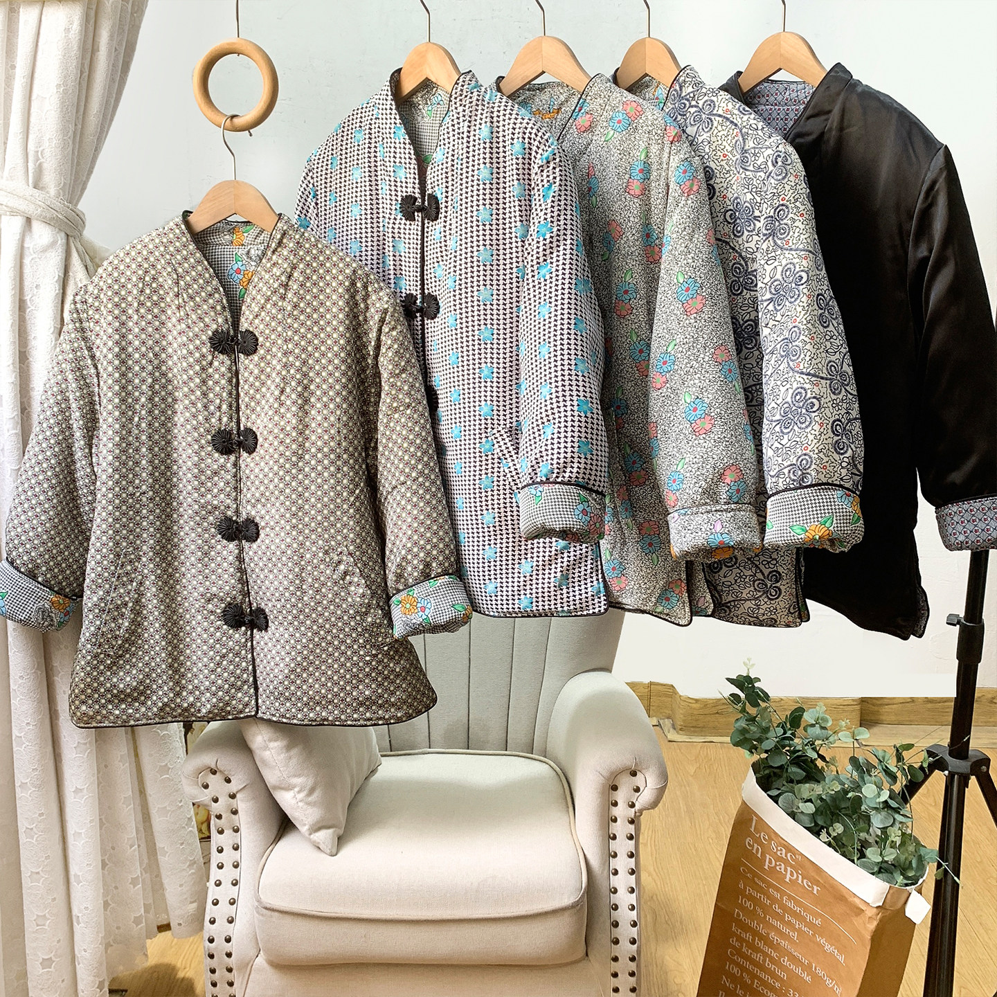 无假期的人】外单/大码女装/加厚保暖田园休闲印花居家棉服外套冬,女装/女士精品,短外套,淘宝优惠券,粉丝福利购,淘宝优惠卷