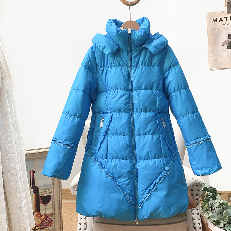 淑女休闲保暖羽绒服中长款女外套