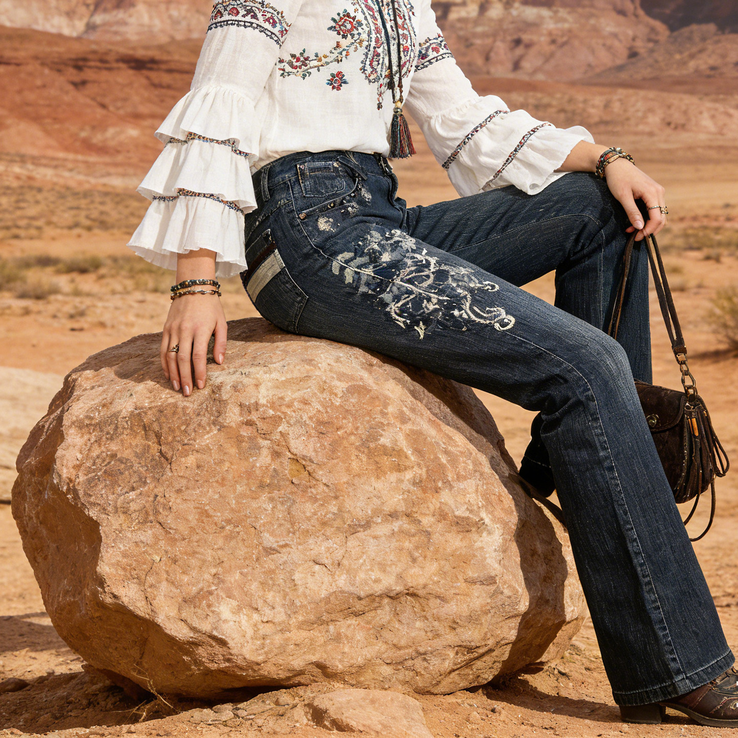 高货~撤柜~质量巨好~挺阔结实~绣花绘画古早嬉皮复古微喇牛仔裤女,女装/女士精品,牛仔裤,淘宝优惠券,粉丝福利购,淘宝优惠卷