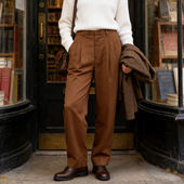港风萝卜裤 欧美原单 裤 复古英伦风高腰羊毛西装 女 vintage中古款