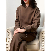 春秋连帽卫衣直筒束脚长裤 无假期 休闲运动服套装 外贸单 女 人