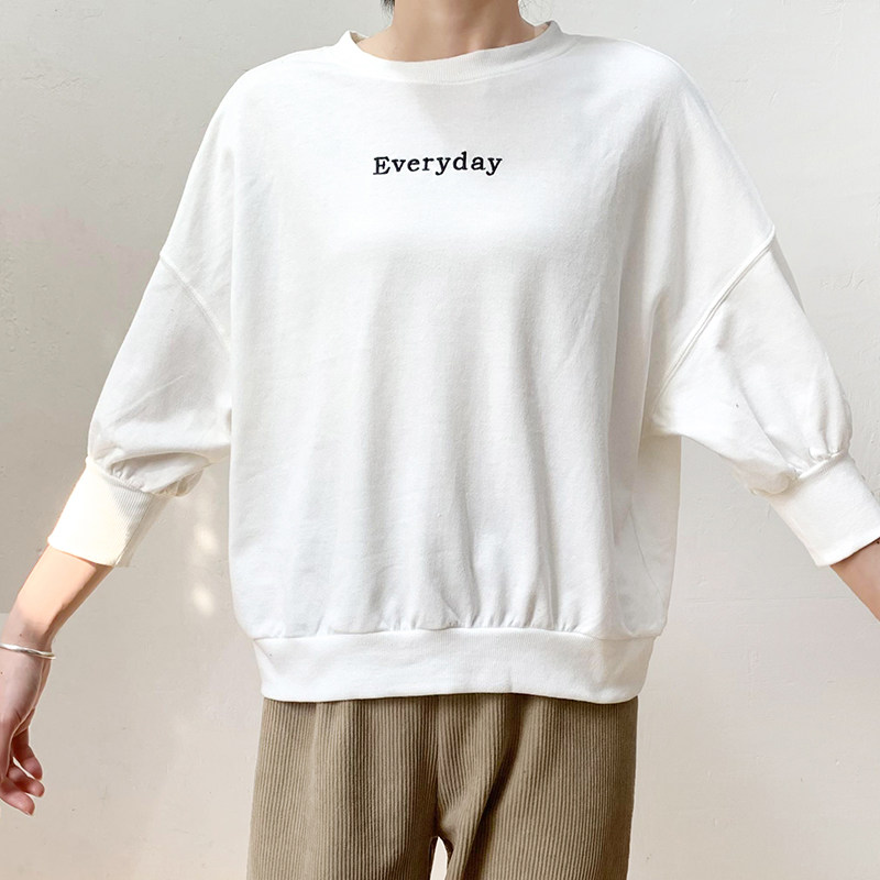 无假期的人】日本单！oversize街头运动休闲宽松短款七分袖卫衣女,女装/女士精品,卫衣/绒衫,淘宝优惠券,粉丝福利购,淘宝优惠卷