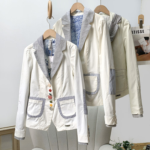 休闲绣花小西装夹克外套