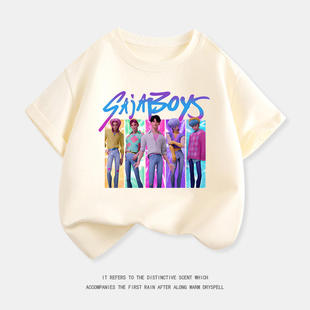 K-POP猎魔女团鲁米佐依米拉周边印花纯棉男女T恤欧美风圆领女短袖