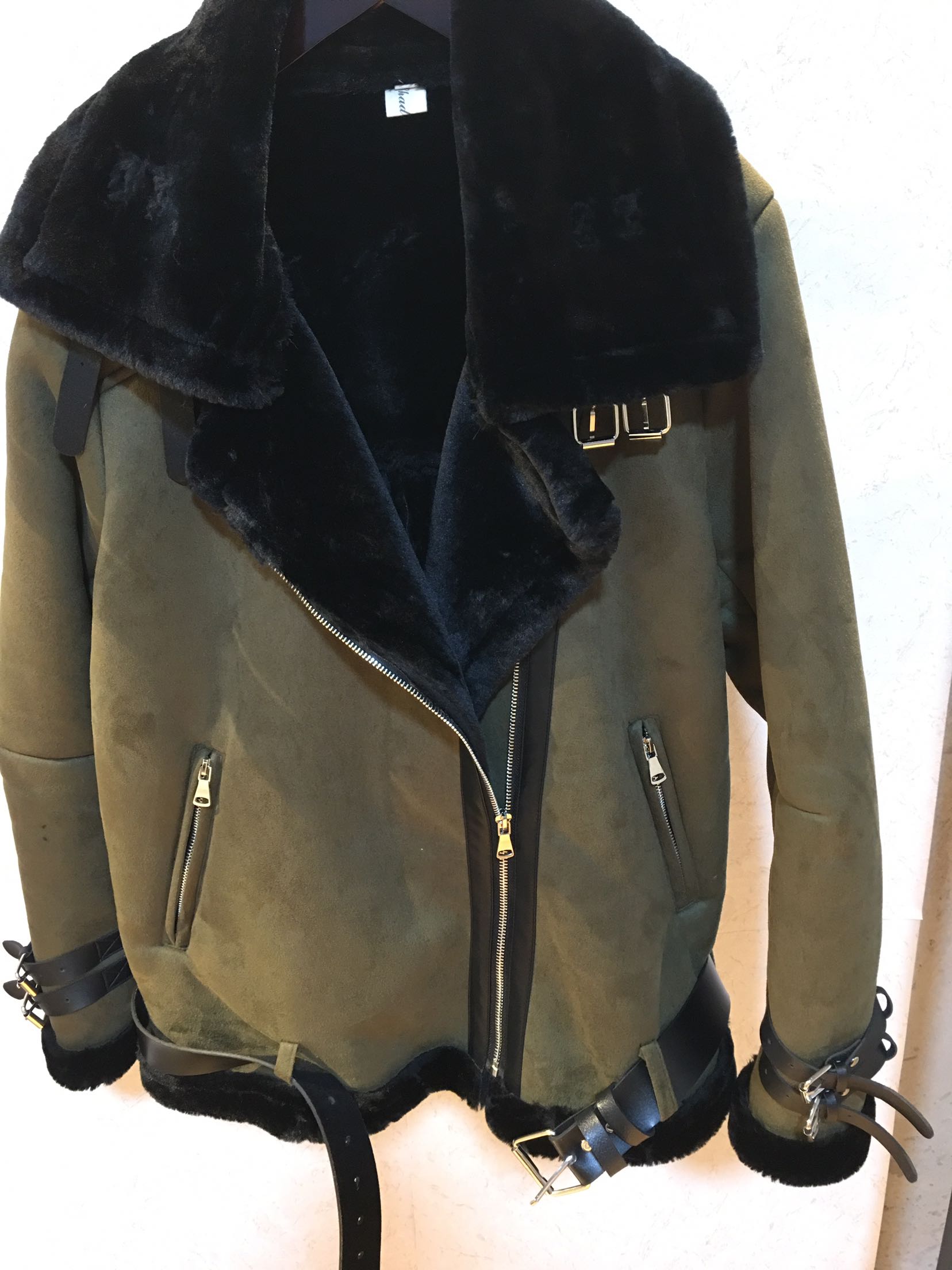 Back to Jiqing new imitation fur lamb fur one mens loose coat fur jacket lapel motorcycle suit