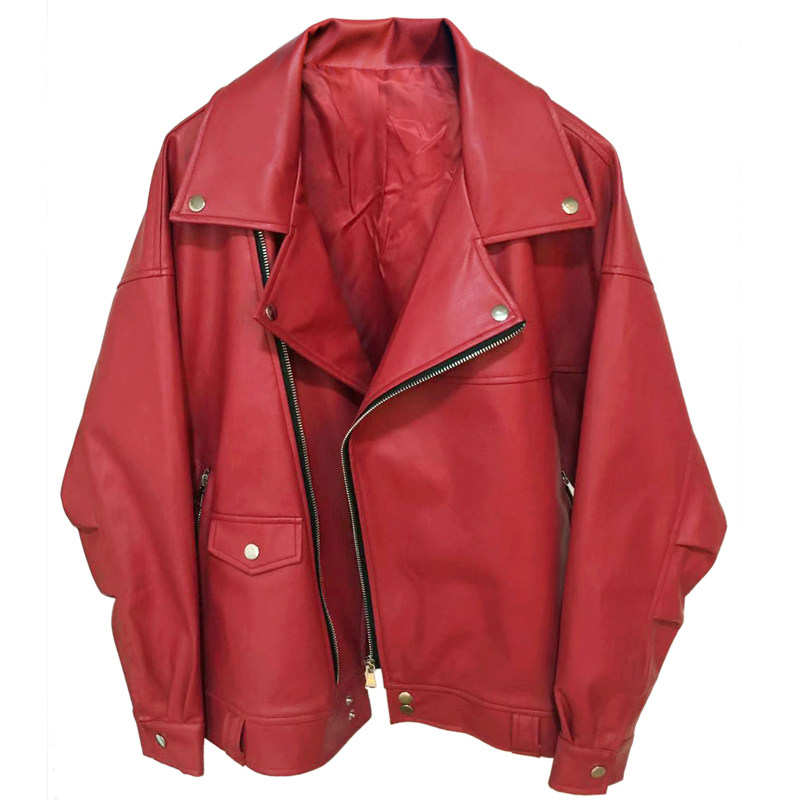 2020年春秋装新款港风黑色皮夹克加肥加大仿皮衣bf机车宽松女外套|ruв категории Женская одежда, меха - от Buy2taobao.com для оказания профессиональной услуги покупки агента Taobao