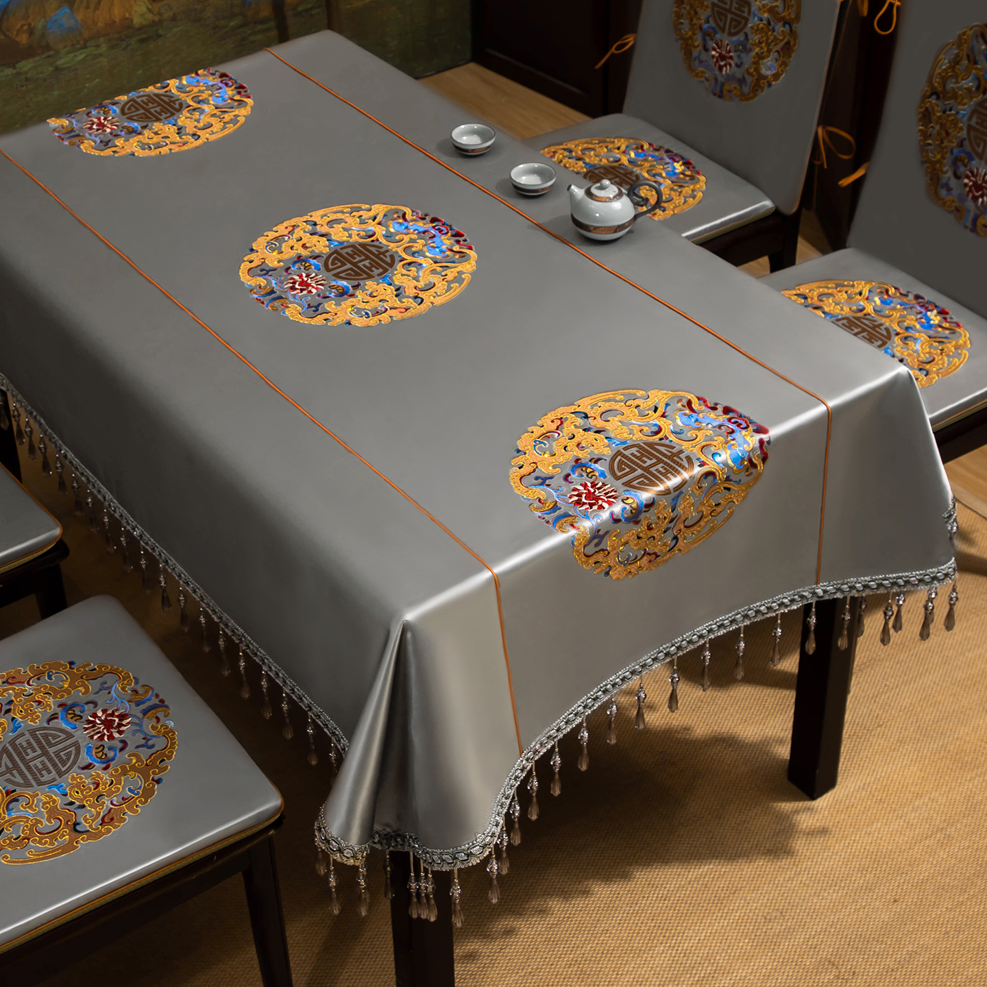 高级感防水高端茶台茶席桌布定制