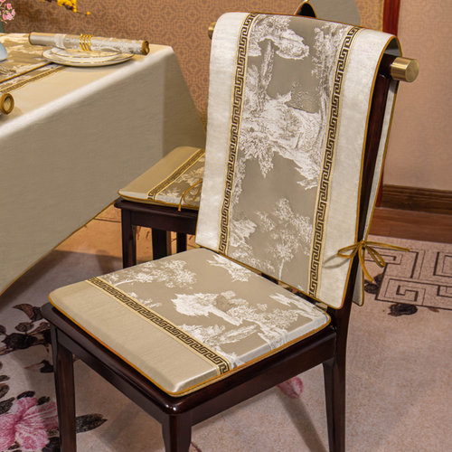 中式奢华餐椅垫靠背巾坐垫定制