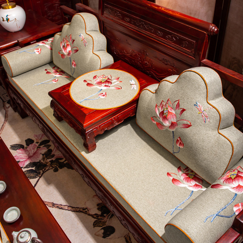 红木沙发坐垫新中式罗汉床五件套垫子高端实木家具沙发垫座垫定制,居家布艺,沙发垫,淘宝优惠券,粉丝福利购,淘宝优惠卷