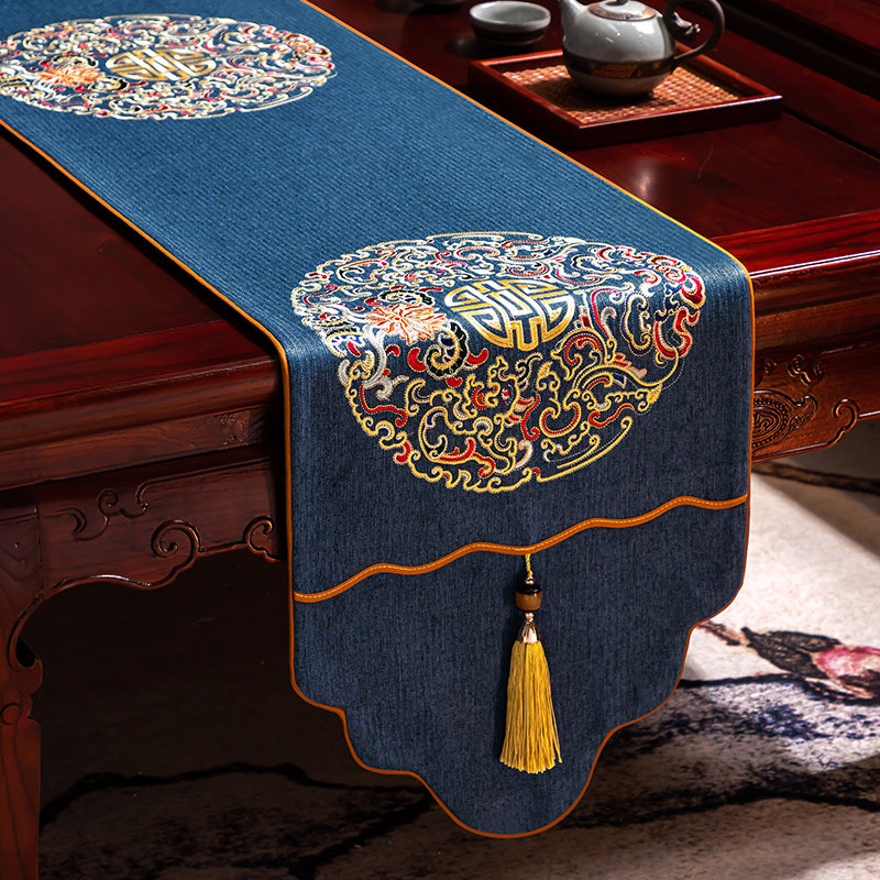 新中式桌旗禅意高端茶席茶台布艺长条茶几餐桌布玄关盖布床旗轻奢,居家布艺,桌旗,淘宝优惠券,粉丝福利购,淘宝优惠卷