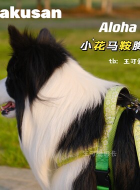 王可爱园长Hakusan小花马鞍aloha胸背狗狗外出背带柔软舒适透气