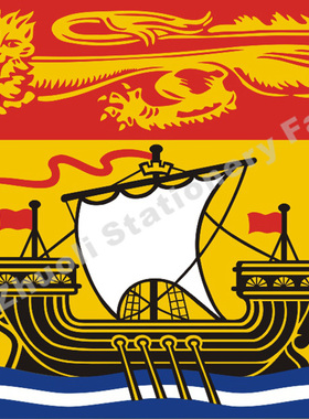 加拿大新伯伦瑞克省旗 Flag of New Brunswick 4号规格144X96cm