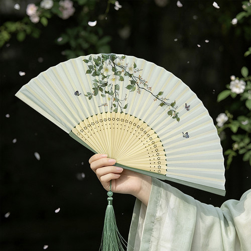 木木夕新款古风小巧便携折叠扇