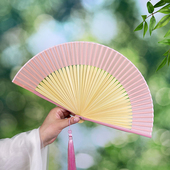 扇子折扇中国风古风素面便携新中式 折叠扇永夜星河寄明月舞蹈扇子