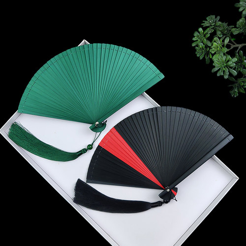 镂空折叠迷你全竹工艺扇子