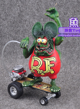 RatFink疯狂老鼠 芬克传奇 食油鼠滑板套装玩具可动手办模型摆件