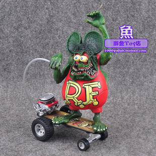 RatFink疯狂老鼠 芬克传奇 食油鼠滑板套装玩具可动手办模型摆件