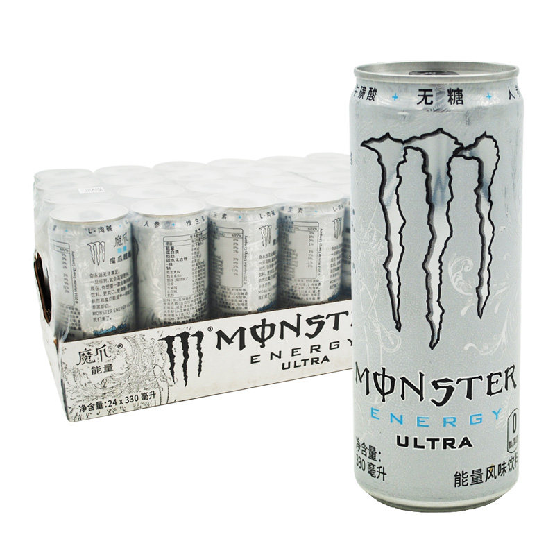 魔爪饮料白爪330ml*24罐 白罐超越无糖能量风味饮料整箱