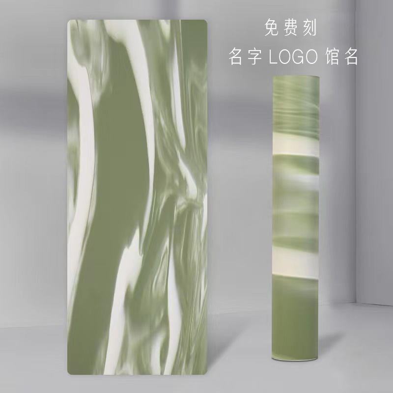 瑜伽馆撞色PU橡胶瑜伽垫加宽防滑吸汗迷彩土豪垫健身垫定制logo