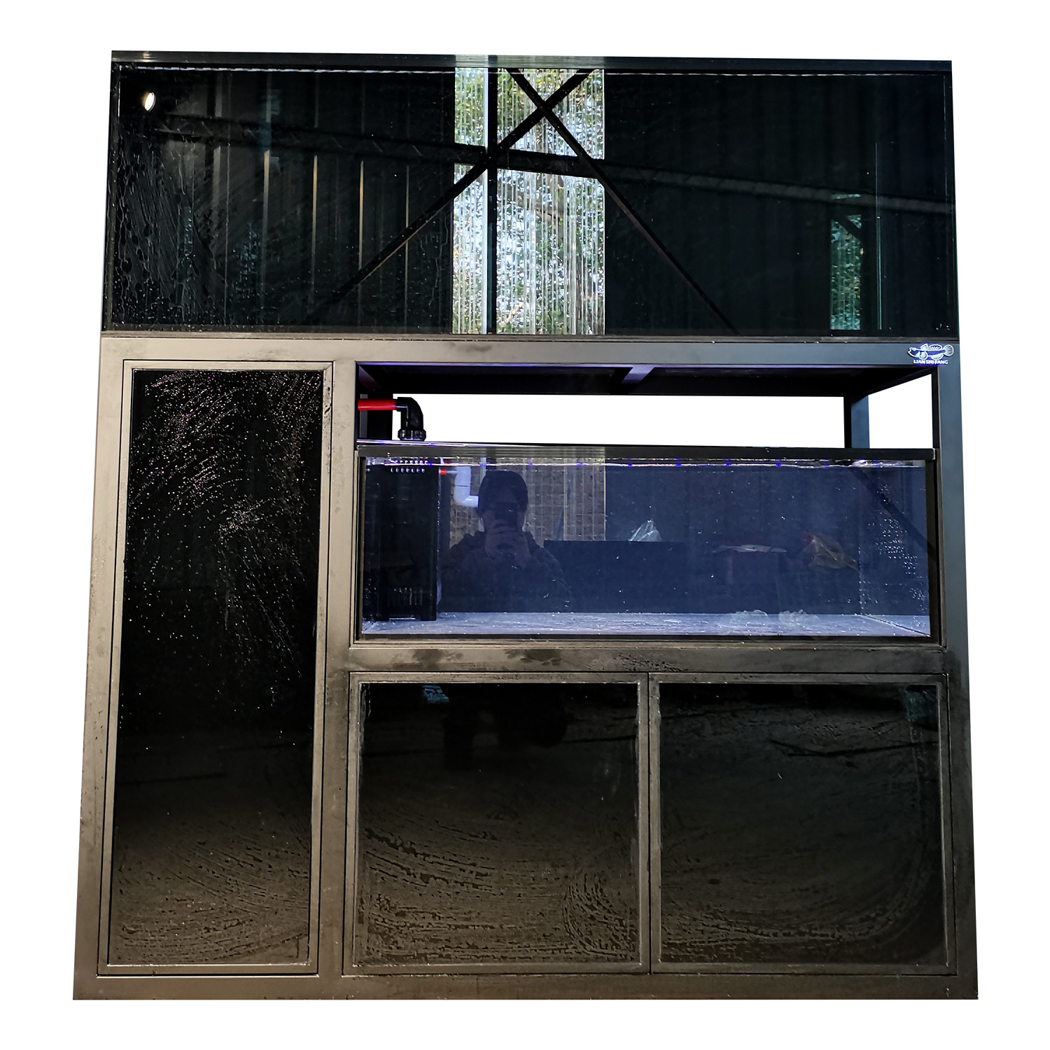 150-60-50直角溢流双层缸工业风黑色钢架高110全国发货包邮到楼下