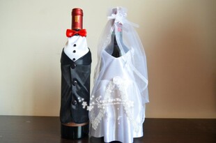 设计 酒瓶装饰 瓶衣 瓶套 礼服款 红酒 啤酒 香槟酒装饰瓶衣