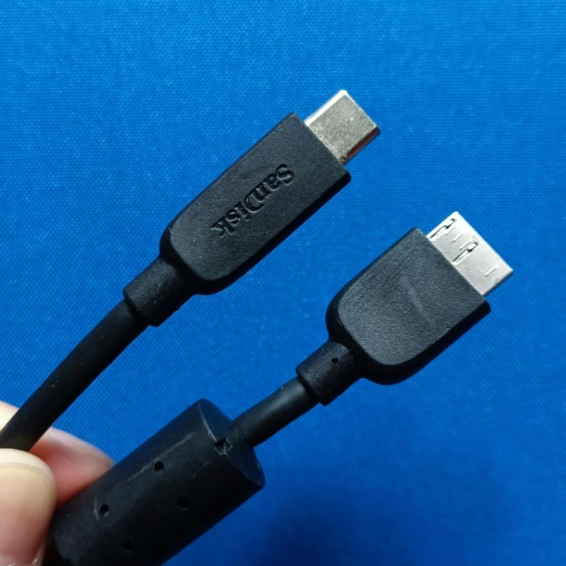 闪迪读卡器数据线Micro USB3.0转Type-c接口移动硬盘手机连