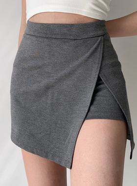 Go Girl Go 欧美风高腰显腿长侧开叉A字半身裙短裙女夏防走光裙裤