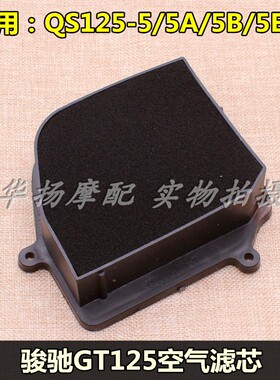 适用轻骑铃木摩托车骏驰GT125 QS125-5/5C/5ABEFGG空气滤芯滤清器