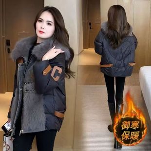 高质量外套2025秋冬爆款皮草外套女冬季年轻中长款毛毛领羽绒服潮
