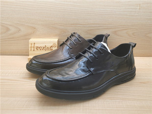 2023年豪行春款正品真皮男鞋休闲舒适平底圆头男单鞋皮鞋13173116