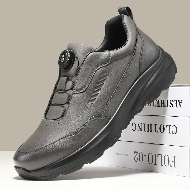 G'VILL贵之步时尚潮鞋黑色轻便舒适秋冬新款男鞋百搭休闲商务皮鞋