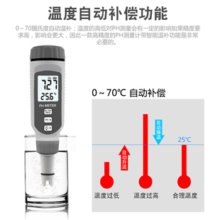 希玛ph笔式酸碱度计 水族鱼缸水质检测便携高精度ph计测试笔PH818